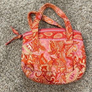 Vera Bradley mini purse in a coral paisley